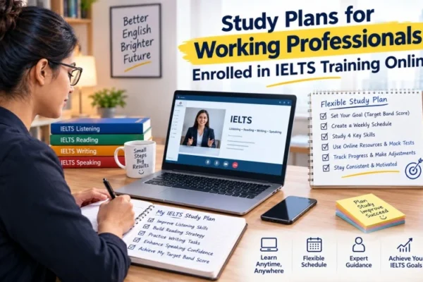 Study Plans for Working Professionals Enrolled in IELTS Training Online