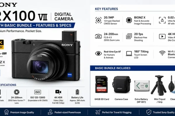 Sony RX100 VII Digital Camera with Basic Bundle